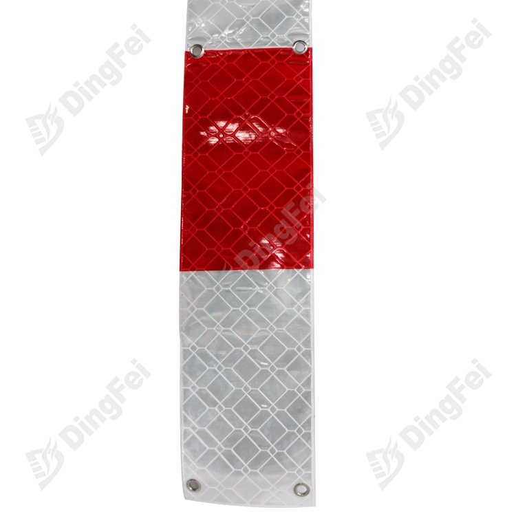 Eyelets Red And White Security Reflective Fencing Strip For Barriers - 